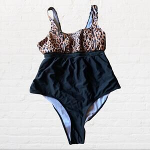 Shein one piece leopard swimsuit